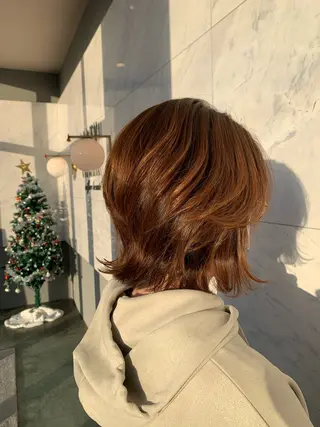 ミディアム カラー パーマ 松永 らりっさのヘアスタイル