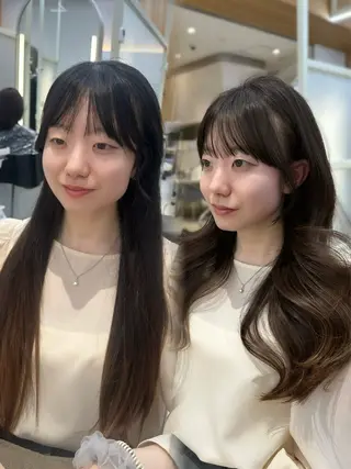 ロング oto🎀×美髪× シースルー前髪🤍のヘアスタイル