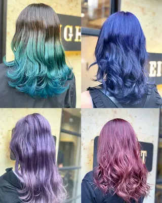 ミディアム カラー ヘアアレンジ 髪質改善×ハイトーン 中田啄也のヘアスタイル