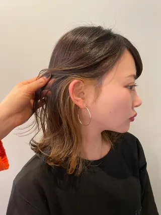 ミディアム カラー 斉藤 瑞恵のヘアスタイル