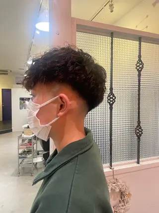 ショート パーマ メンズ Men's hair salon First 中百舌鳥店所属・First なかもず 店 YUKIのヘアスタイル