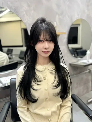 ロング 宮本 優のヘアスタイル