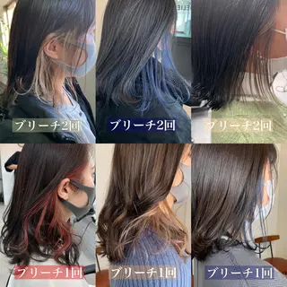 ミディアム カラー FRAME+spa&hair roomなんば駅前店所属・🌸MAYU🌸 ハイトーン➕レイヤーのヘアスタイル