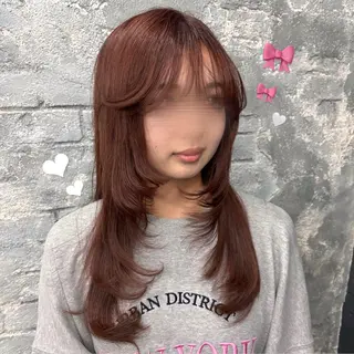 ロング 🍑カラーモデル 募集中もえ🍑のヘアスタイル
