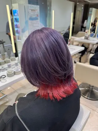 ロング カラー ボブ‪✂️ スパ🫧kurehaのヘアスタイル