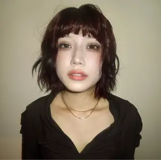 ミディアム カラー タマキ/似合わせ カット/Wカラーのヘアスタイル