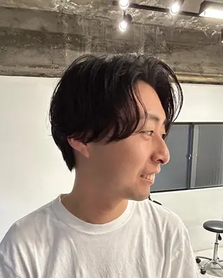 ショート パーマ メンズ fuzon kauti所属・fifth原宿店/ 川﨑やすなりのヘアスタイル