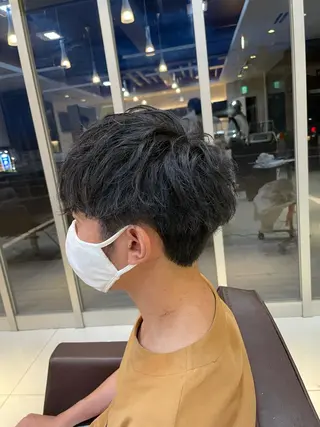 ショート パーマ メンズ 静岡/草薙パーマ メンズバレイヤージュのヘアスタイル