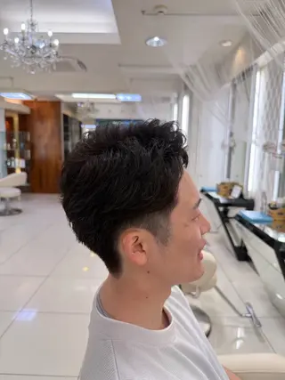 ショート パーマ メンズ 🔥men's🔥 三上 拓真のヘアスタイル