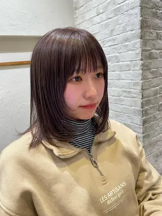 ミディアム 栗原 瑞稀のヘアスタイル