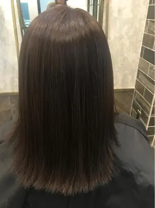 ミディアム ブリーチなし透明感 タケザワミキのヘアスタイル