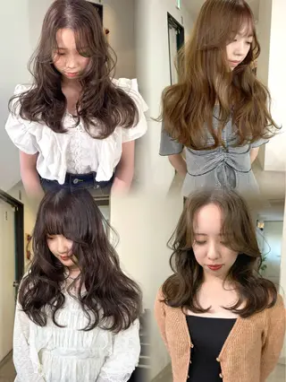 ロング カラー mizuki/ピンク ベージュ.レイヤーのヘアスタイル