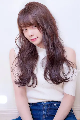 ロング ボブ韓国風レイヤー 髪質改善/畠中ケントのヘアスタイル