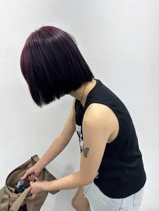 ショート カラー ヘアアレンジ 🐹ブリーチ/ボブ /韓国ヘア/蓮🐹のヘアスタイル