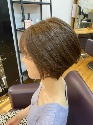 ショート カラー 透明感カラー/韓国 ヘア🩶yuri🩵のヘアスタイル