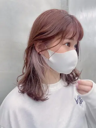 ミディアム カラー yurika☁️ 似合わせ｜レイヤーのヘアスタイル