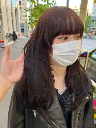 セミロング カラー 【髪質改善/縮毛矯正 /カラー】ホサカのヘアスタイル