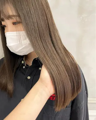 セミロング カラー minami🪷 暖色カラーのヘアスタイル