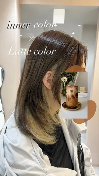 セミロング カラー 🫧赤み消しカラー nanami🫧のヘアスタイル