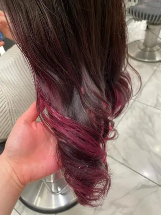 ロング カラー ボブパーマ ♡ヨシカワハナコのヘアスタイル