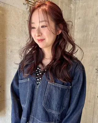 セミロング カラー パーマ 🍈yurina パーマ🍈のヘアスタイル