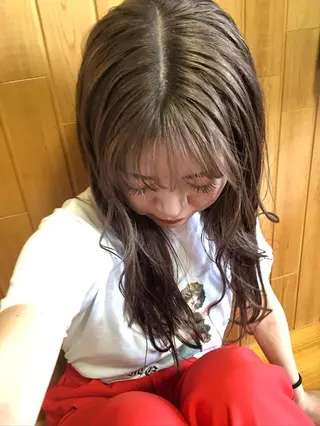 ミディアム カラー パーマ ヘアアレンジ ネイル マツエク・マツパ アイブロウ 広島/ボブ/レイヤー 🌿‬wakabaのヘアスタイル