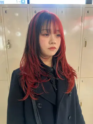 ロング 💥ウルフカット デザインあんな💥のヘアスタイル