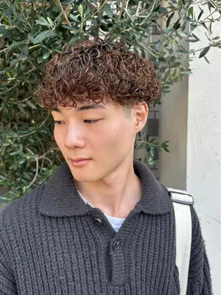 ミディアム パーマ 年間2000名担当◎ パーマ職人/仲原佑樹のヘアスタイル