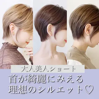 ショート カラー lond strada所属・🌟モテ髪ショート 🌟店長 津賀涼のヘアスタイル
