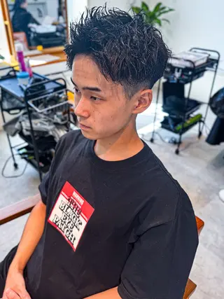 ショート パーマ メンズ amule hair ✂️山本　丈則✂️のヘアスタイル