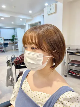 ショート カラー 山下夕月 ショート🫧ボブのヘアスタイル