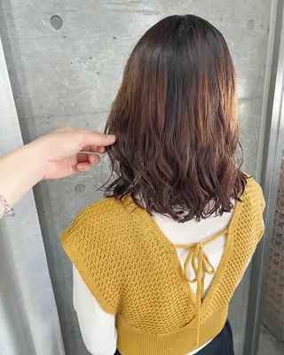 ミディアム パーマ ボブパーマコテ巻き風 パーマNo1深江秀平のヘアスタイル