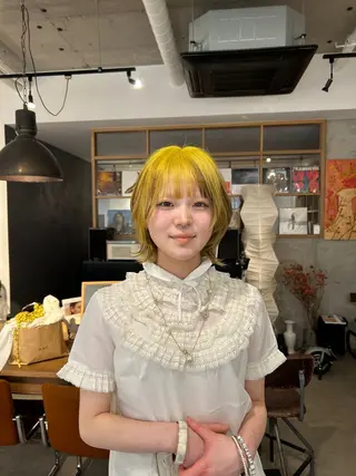 カラー 植田 瑠菜のヘアスタイル