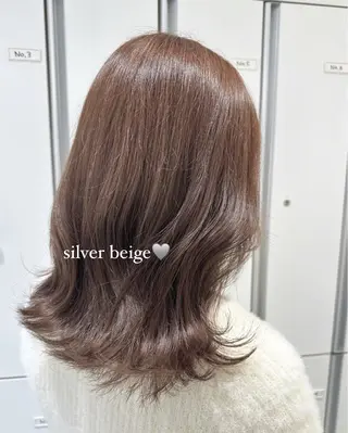 セミロング カラー 🌷韓国風艶カラー Miku🌷のヘアスタイル