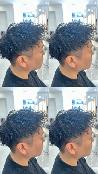 ミディアム パーマ メンズ 髪質改善/艶カラー/ メンズパーマ/鈴木のヘアスタイル