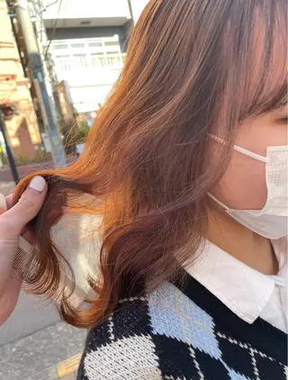 セミロング ❄️💛エクステ ブリーチ❄️yukiのヘアスタイル