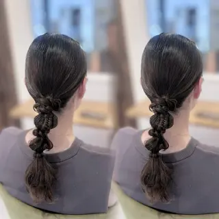 セミロング ヘアアレンジ 🩶ゆめ🩶 カラーモデル様募集中のヘアスタイル