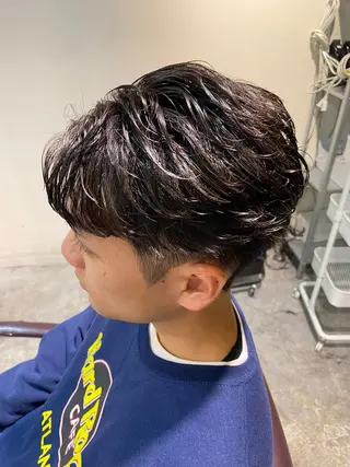 パーマ メンズ パーマ特化/フェザー パーマシャドウ/真生のヘアスタイル