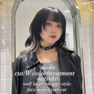 ミディアム 🫧ハイトーン特化 🐺矢島タツキ🐺のヘアスタイル