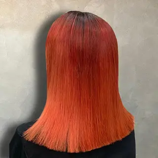 セミロング ❤️‍🔥シールエク ＋カラー京❤️‍🔥のヘアスタイル