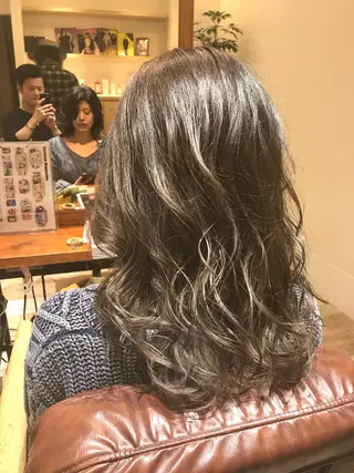 セミロング カラー シールエクステ⭐️ オオミタクヤのヘアスタイル