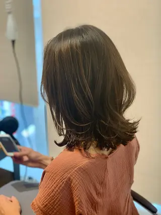 セミロング カラー BRAIDS💎愛子 大人ハイライト💎のヘアスタイル