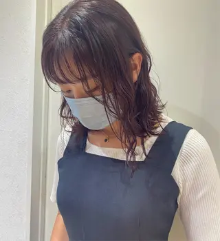 ミディアム カラー ヘアアレンジ パーマ指名No1 /namiのヘアスタイル