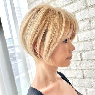 ショート ショート白髪染め無料 ／河瀬謙介のヘアスタイル