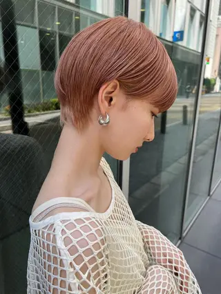 ショート カラー パーマ ヘアアレンジ Riposo.所属・✨艶髪✨ 奈須晴香のヘアスタイル