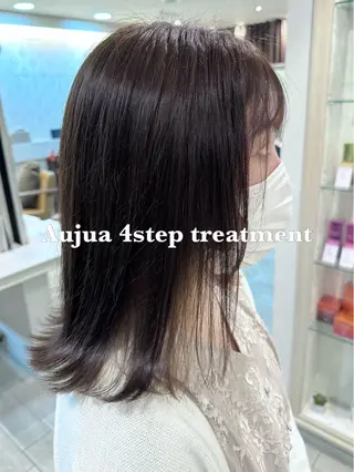 セミロング カラー ヘアアレンジ 韓国ヘア/レイヤー 顔周りカット/ユキナのヘアスタイル