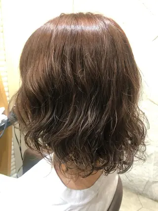 ミディアム パーマ 髪質改善/美髪/渡辺 りんのヘアスタイル