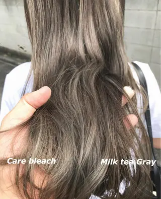 ロング カラー パーマ ヘアアレンジ シェアサロン salowin所属・✨ブリーチなし透明感 カラー🥇ユースケのヘアスタイル