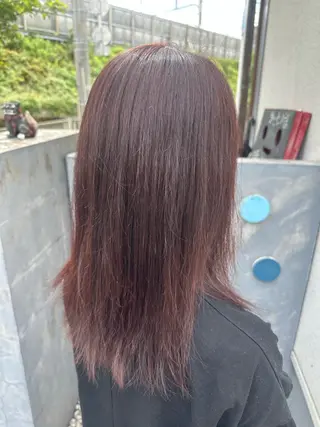 セミロング カラー 安達 望のヘアスタイル