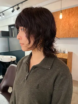 ミディアム 暖色/パーマ 🌼クニトウメイのヘアスタイル